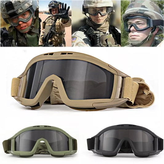 3 Lens Windproof Tactical Goggles